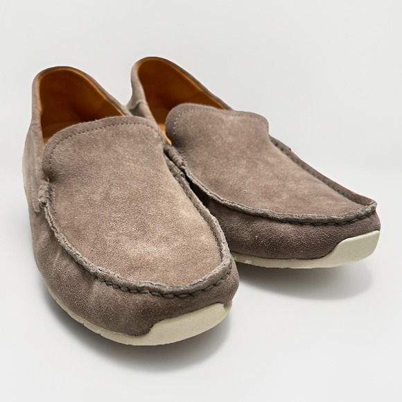 Men's Olukai KA'A Loafer Slip-on‎ Shoes Cooler Gray Suede NEW Size 13 Casual